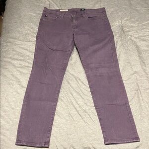 AG Adriano Goldschmied Purple Ankle & Cropped Jeans